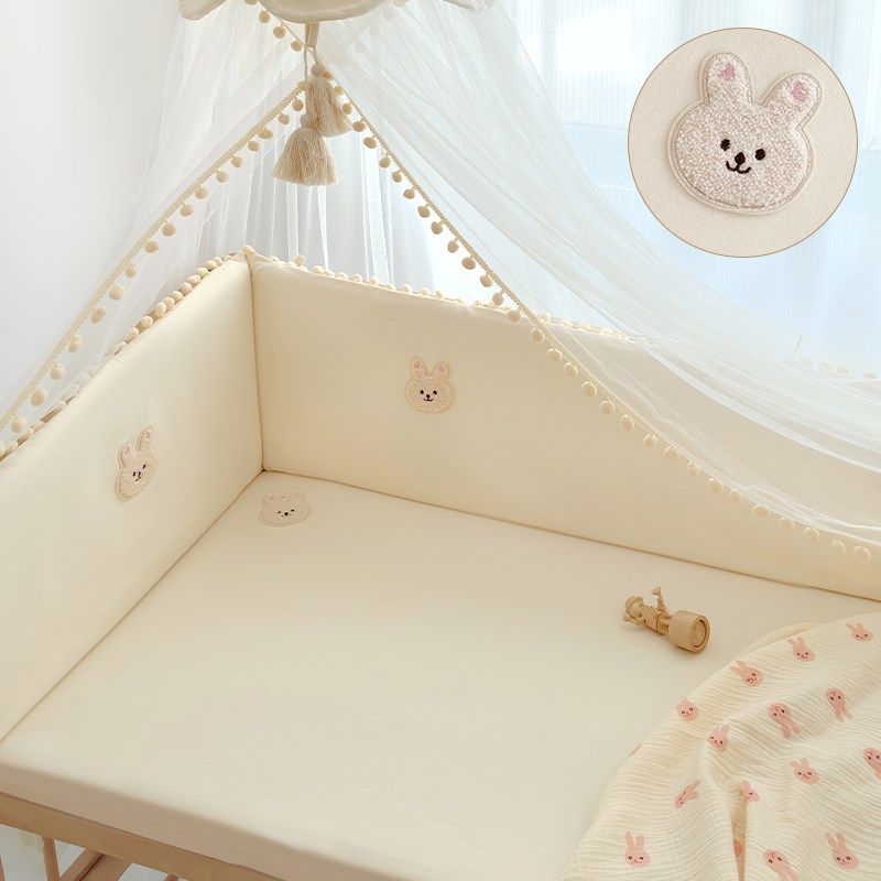 婴儿床围栏软包新生儿宝宝床加厚防撞床围挡拼接床缓冲床护栏