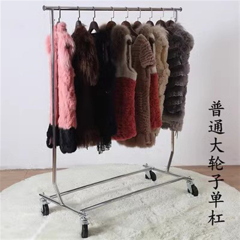 服装移动伸缩折叠龙门架带轮子单杠可拆卸晒衣架展销会.促销挂衣