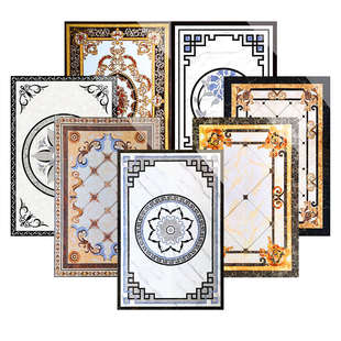 瓷砖拼花客厅80地砖餐厅走廊过道玄关入户欧式现代简约无限拼地