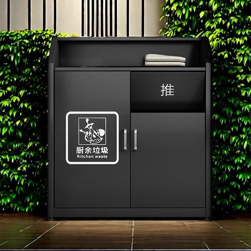 工业风铁艺垃圾柜大号立式火锅店汉堡店垃圾箱酒店商用隐藏垃圾桶