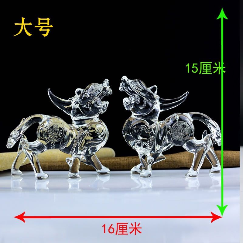 水晶招财貔貅聚宝盆摆件装饰办公室皮丘玄关客厅开业前台家居礼品