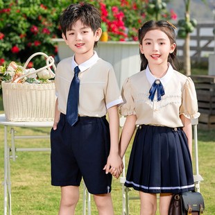 幼儿园园服英伦风儿童夏季学生装毕业拍照校服套装夏装小学生班服