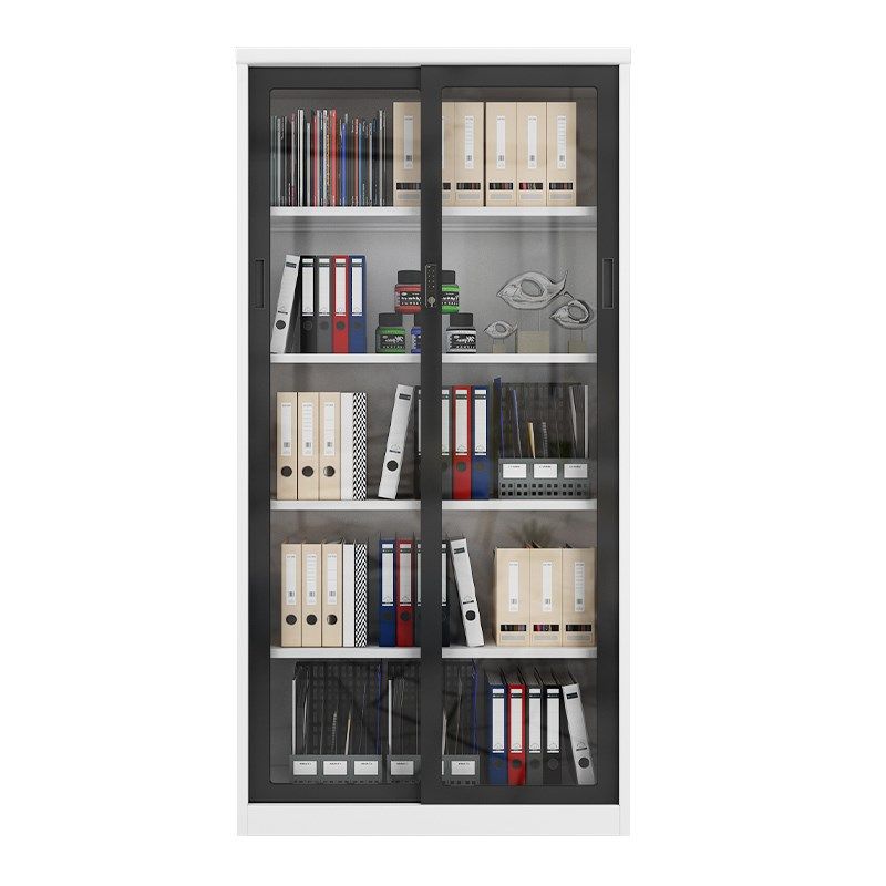 铁皮文件柜办公室资料柜密码锁玻璃门展示柜财务凭证档案收纳柜子