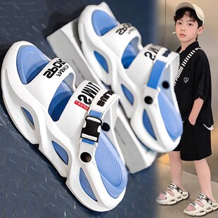 李宁氢云男童拖鞋夏款20w25新款儿童凉拖鞋大童男孩外穿沙滩