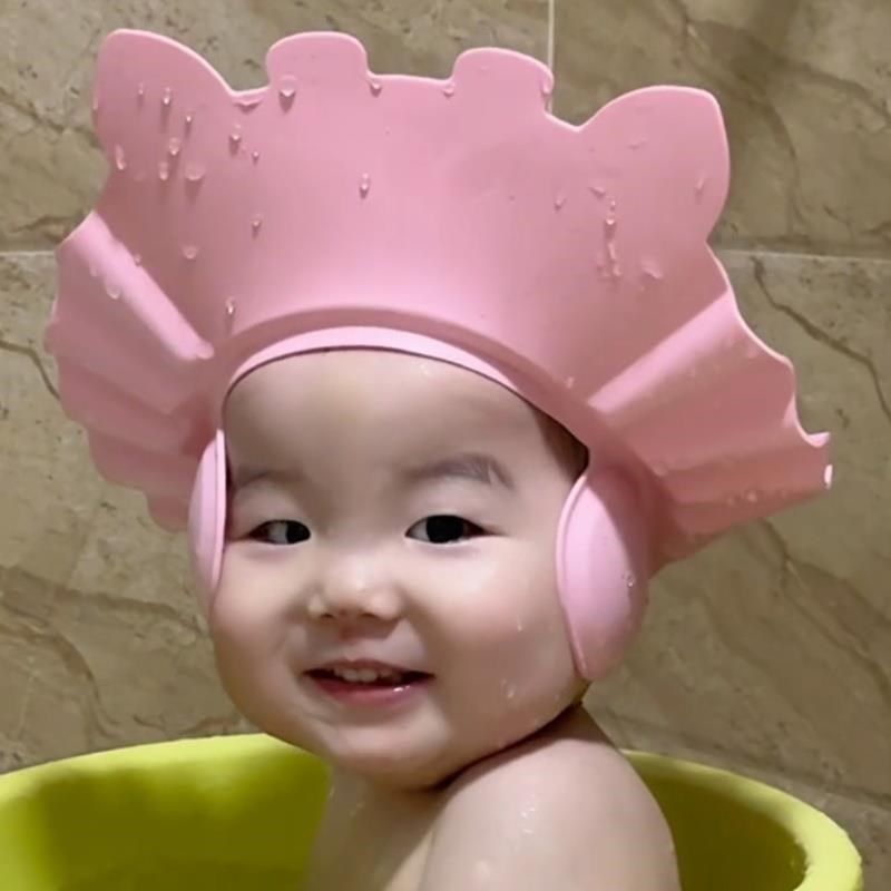 洗发帽男女宝宝儿童婴儿洗头新生儿洗澡护耳防水浴帽可调节便携式