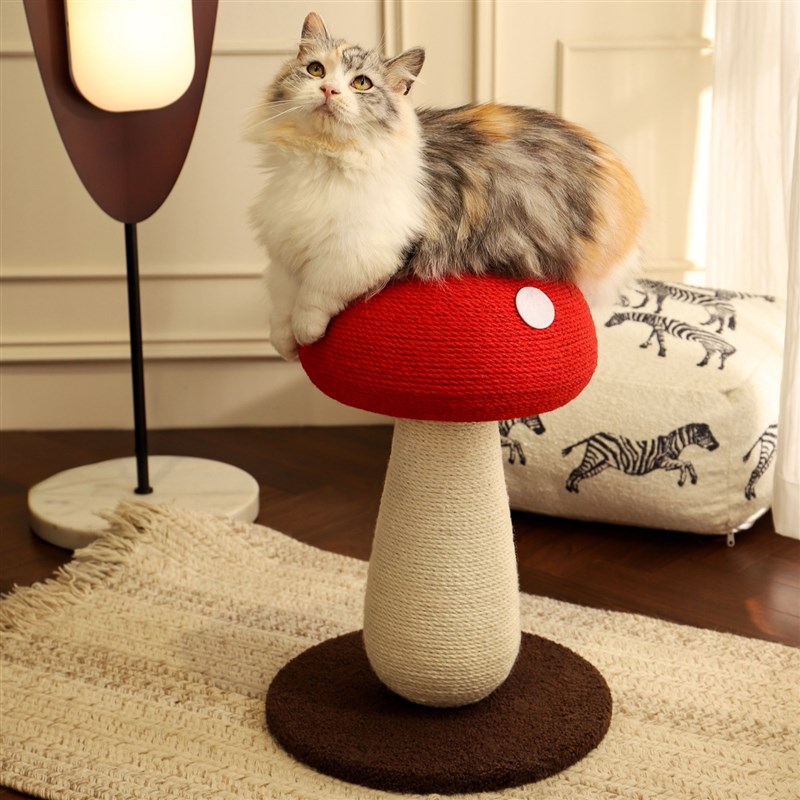 红蘑菇猫抓板剑麻猫爬架耐抓耐磨不掉屑猫咪磨爪宠物玩具猫抓柱