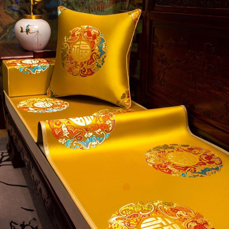 中式红木沙发坐垫防滑实木家具座垫盖巾罗汉床沙发垫套罩盖布定制