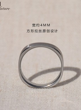 男女戒指素圈高级感个性戒指时尚钨钢女指环情侣对戒尾戒不掉色