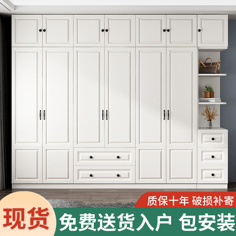 衣柜家用卧室带化妆台一体到顶y欧式五六门大容量组合经济型大衣