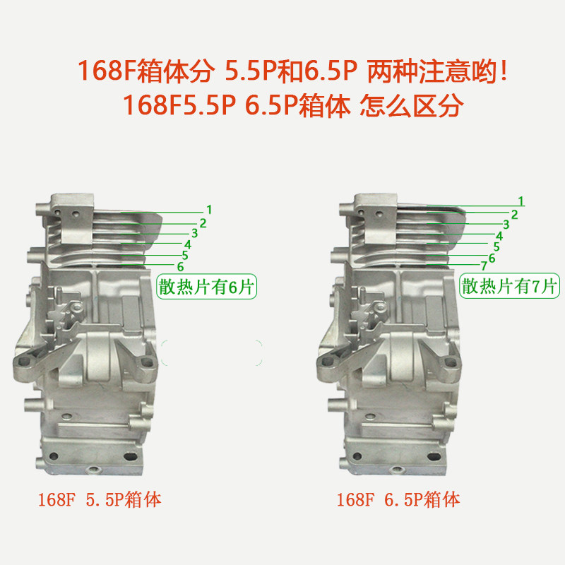 汽油机动力发电机微耕机配件152F154F168F170F机壳缸体曲轴箱体