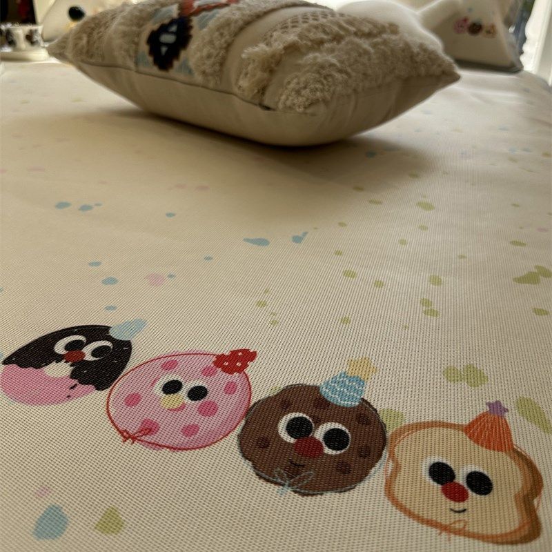 ins可爱少女心缤纷曲奇可折叠冰藤席空调席1.5m1.8米夏凉席三件套,床上用品,凉席/草席/麻席,淘宝优惠券,粉丝福利购,淘宝优惠卷