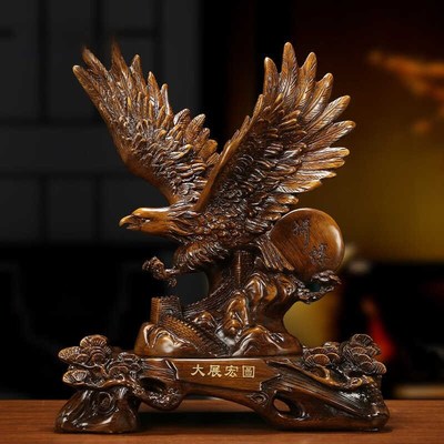 大展宏图老鹰摆件公司商务礼品办公桌书房装饰品开业乔迁礼品摆件