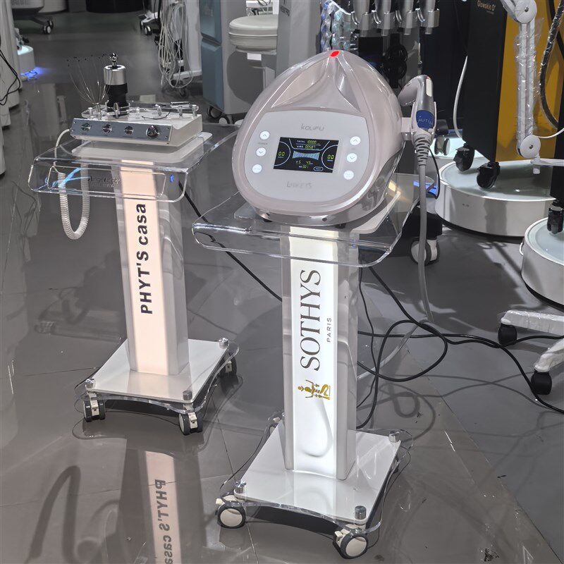 美容院高档仪器推车透明置物架小气泡工具车皮肤管理机器架子底座