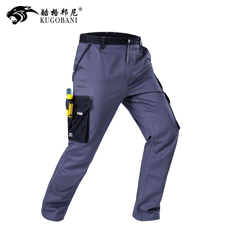工装裤男夏季薄款l多口袋长裤劳动劳保耐磨脏定制汽修电焊技工作