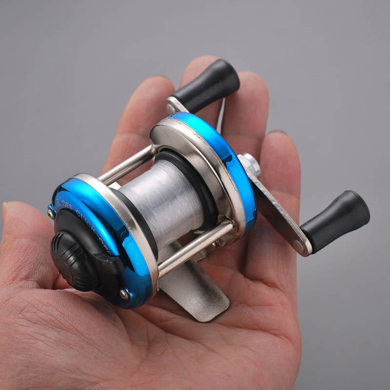 全金属冰钓轮筏钓轮微铅鱼线轮水滴渔轮迷你小鼓轮海竿海杆轮桥钓