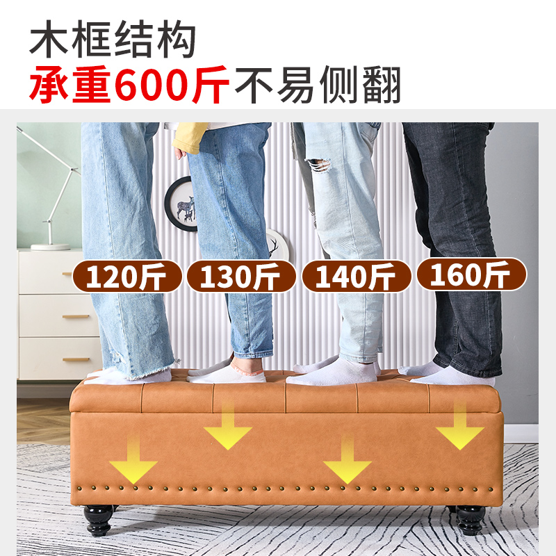 家用换鞋凳门口长方形储物凳客厅沙发卧室长条实木软包凳子