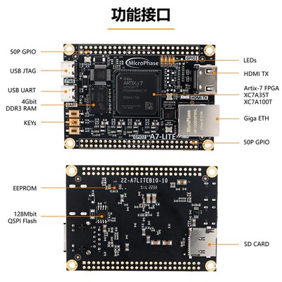 微相 FPGA开发板 XILINX Artix7核心板 XC7A35T 100T A7-Lite