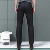 男士 黑色薄款 宽松西裤 裤 商务 工装 夏季