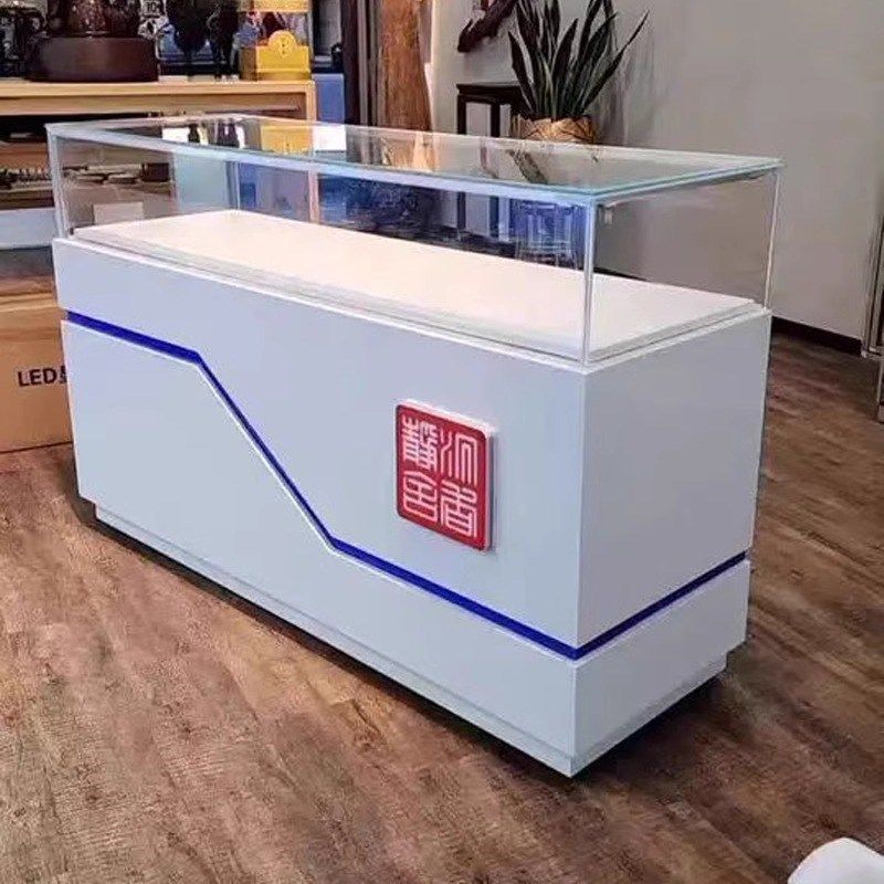 烤漆产品定制公司展厅展示桌上型电脑械零件展览柜子科技馆玻璃陈
