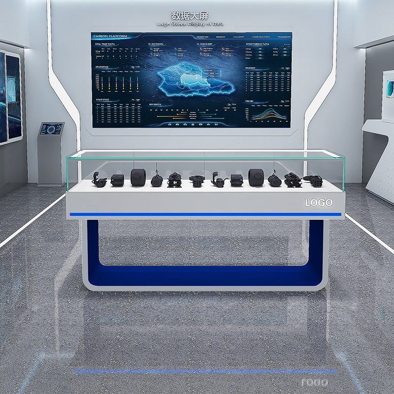 2025新款烤漆产品展示柜机械零件展览公司展厅科技馆展会陈列柜