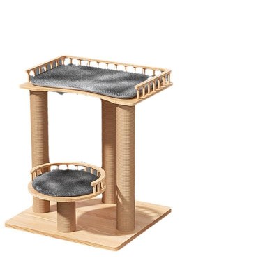 缅因猫爬架猫窝猫树一体剑麻猫抓板不占地大型猫布偶实木猫架