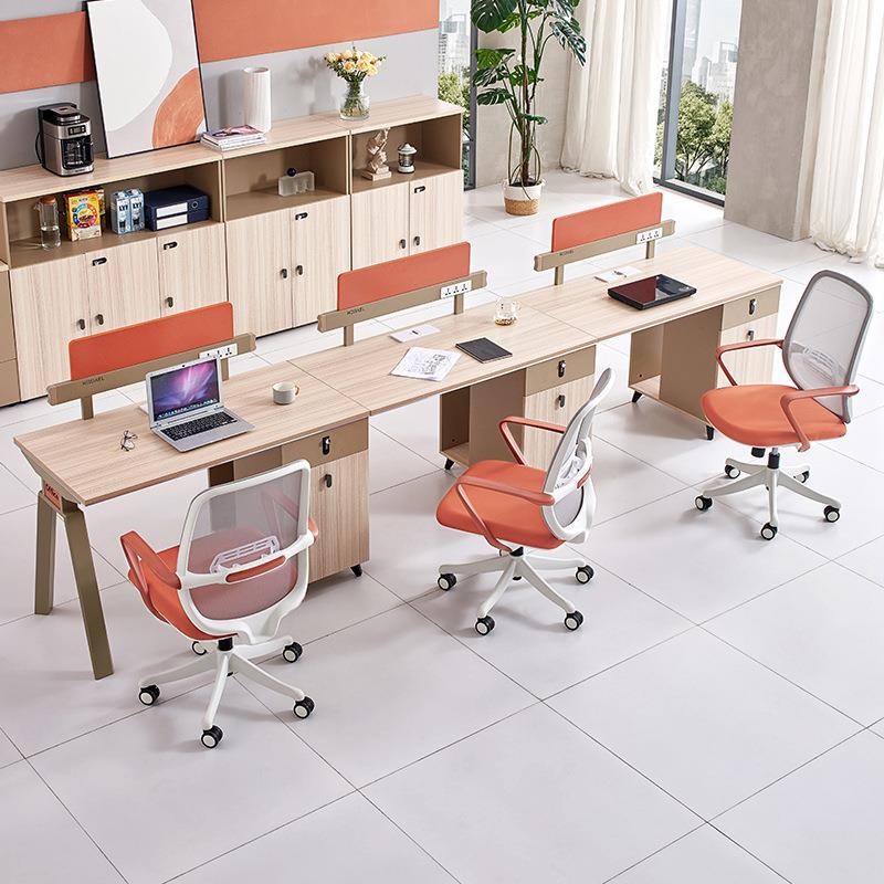 职员办公桌钢架员工桌椅组合双人电脑桌子简约屏风卡座四人位厂家