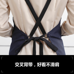 防水帆布围裙定制印logo女咖啡厅奶茶店面包房烘焙师餐饮男工作服