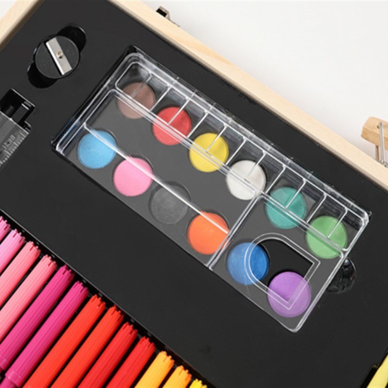 儿童画画工具套装幼儿园水彩笔绘画小学生美术学习用品画180礼盒