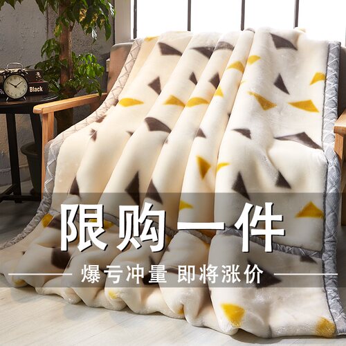 拉舍尔毛毯冬季加厚珊瑚法兰绒毯子床单人夏季铺床春秋Z被子床上