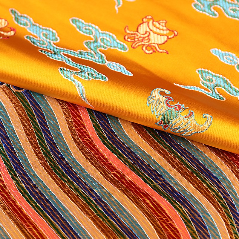 五福龙纹藏式风哈达蒙古族舞蹈婚礼饰品礼仪用品八吉祥刺绣围巾