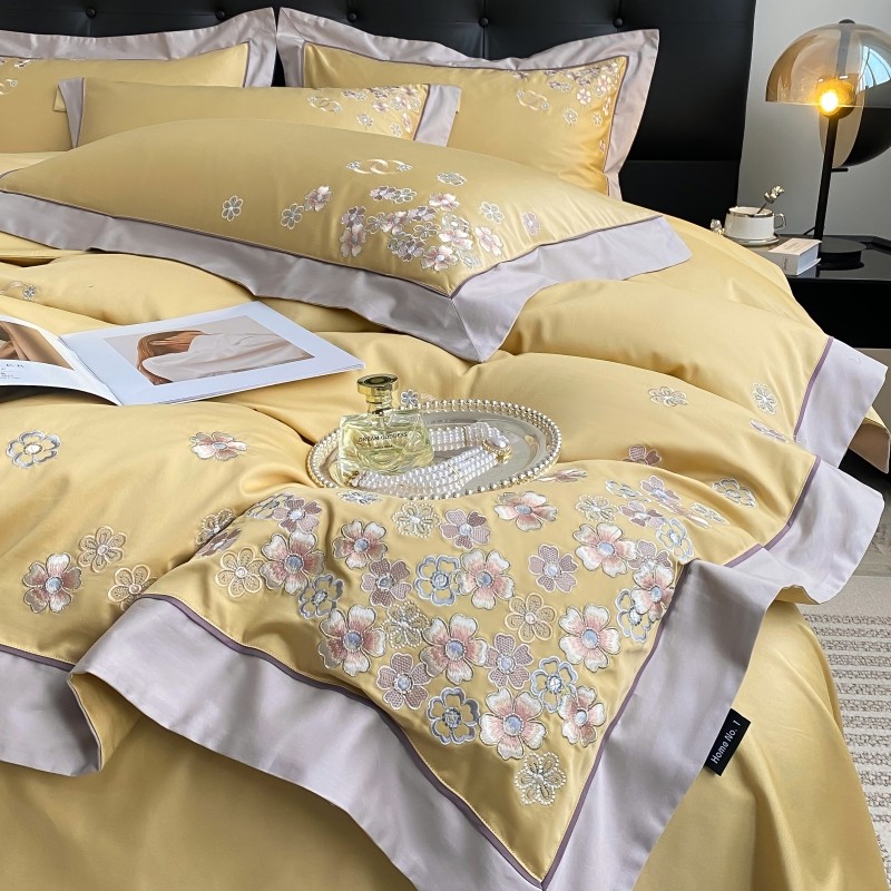 母婴级A类200支双股长绒棉床单四件套纯棉花卉刺绣被套床上用品4,床上用品,床品套件/四件套/多件套,淘宝优惠券,粉丝福利购,淘宝优惠卷