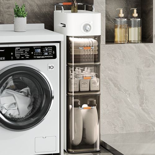 卫生间夹缝收纳柜抽屉式厕所储物柜塑料浴室多功能缝隙柜置物架子