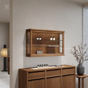 壁柜珠宝银饰品藏品玻璃多功能精品展示柜子侧柜首饰挂墙隔层层架