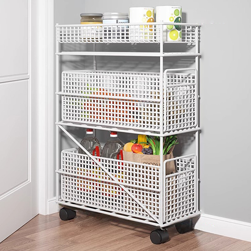 家用卫生间门后收纳柜置物架缝隙落地可移动小推车浴室厕所缝隙架