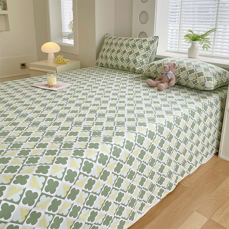 A类全棉加厚老粗布床单三件套夏天用凉感高品质枕套床上用品