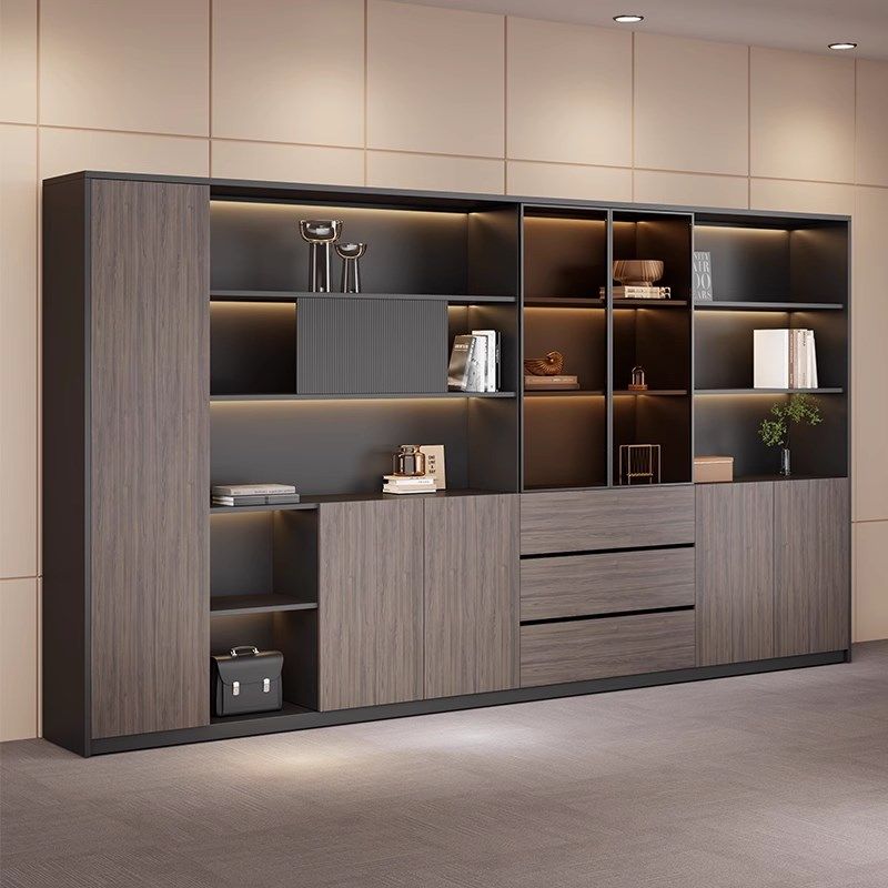 老板办公室文件柜现代背景柜资料柜储物柜子靠墙木质书柜衣柜带锁,商业/办公家具,文件柜,淘宝优惠券,粉丝福利购,淘宝优惠卷