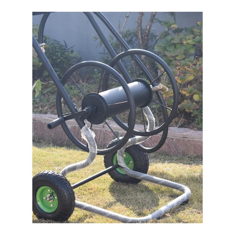 4分管大型手推金属水管收纳车架水管车100米洗车浇花园林园艺浇水