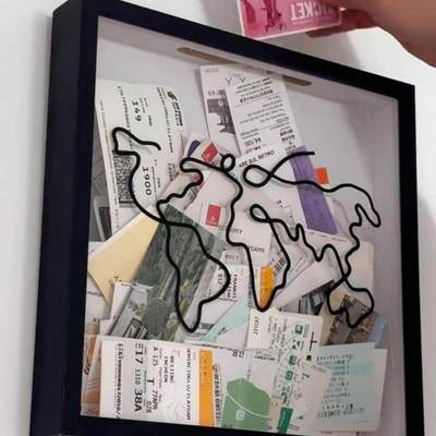 演唱会门票收纳票根相框旅行机票电影票火车票明信片时光碎片收藏