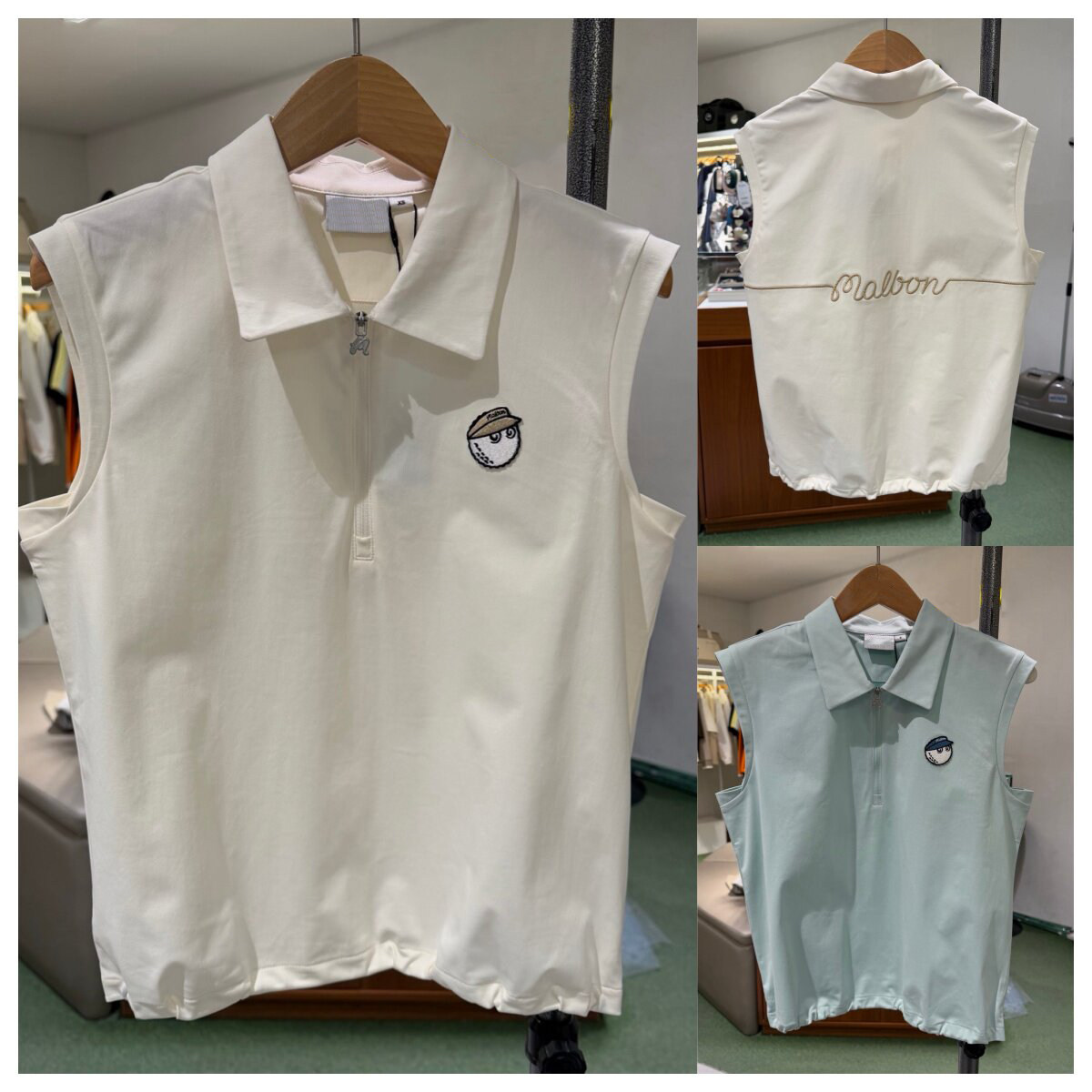 韩国高尔夫服装女士薄款马甲26夏季百搭翻领徽标golf运动无袖上衣