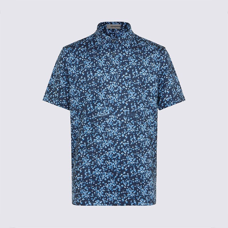 韩国高尔夫服装男士碎花短袖T恤2026春夏潮牌golf运动速干polo衫