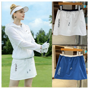 韩国高尔夫服装女士运动短裙26春夏新款golf球服松紧腰字标半身裙