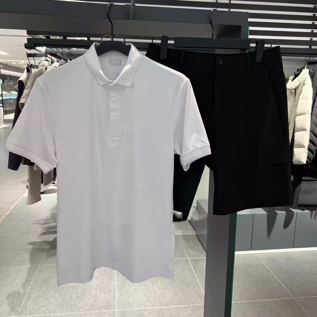 男士25早春新款韩版高尔夫服装短袖T恤polo衫翻领运动休闲上衣
