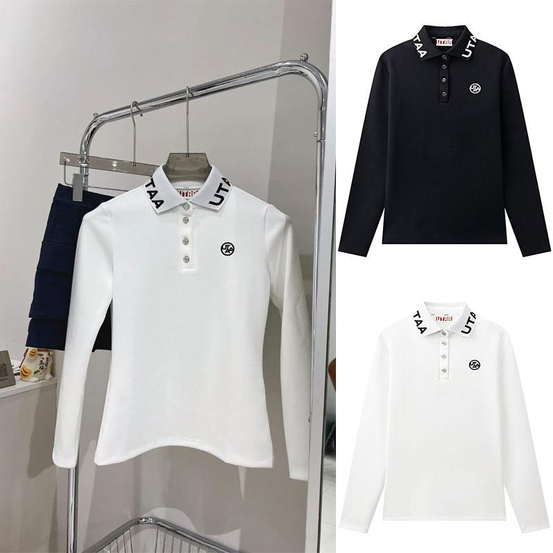 高尔夫女装2025春季新款长袖t恤时尚简约翻领运动polo衫T恤上衣,运动/瑜伽/健身/球迷用品,高尔夫上装,淘宝优惠券,粉丝福利购,淘宝优惠卷