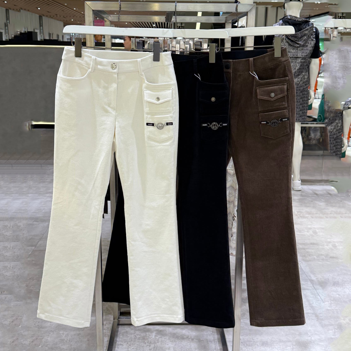 韩国高尔夫女裤2025秋冬时尚百搭灯芯绒长裤户外运动golf球服装女