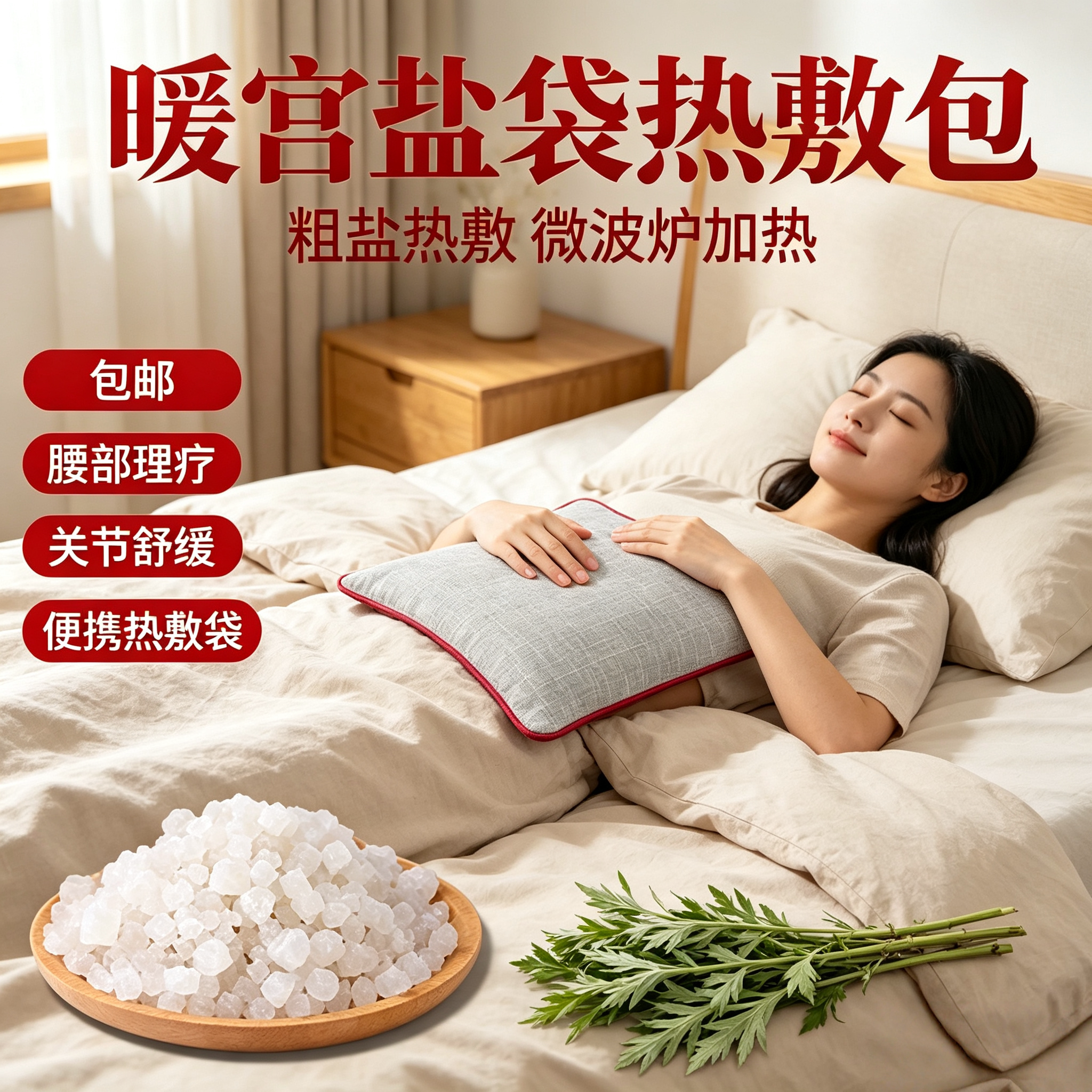 袋子肩颈包养生便携关节盐袋护颈椎海盐热敷袋粗盐加热理疗袋盐包