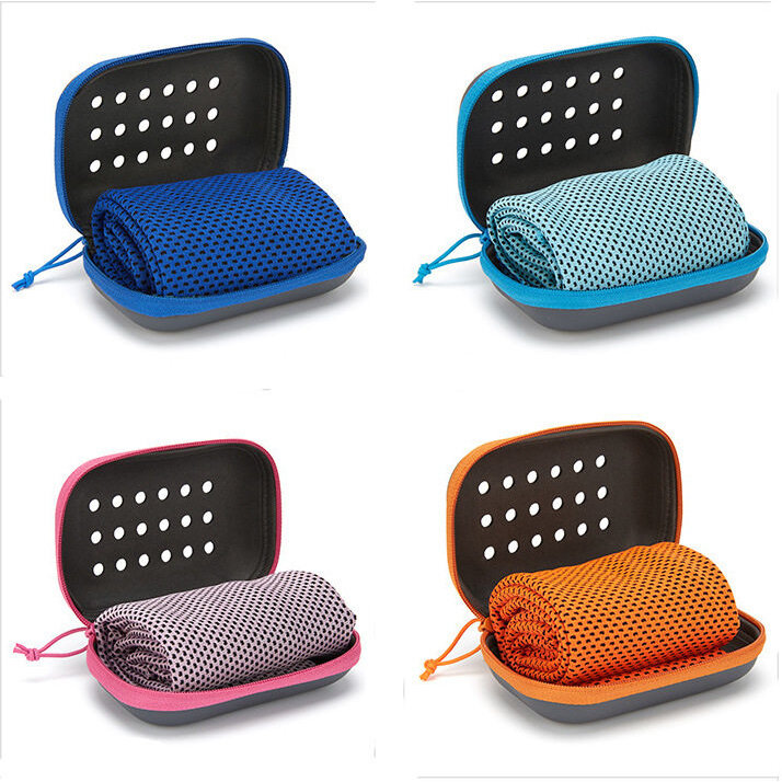 擦汗专用毛巾EVA盒吸汗降温冰冷感运动毛巾跑步健身Sport Towel