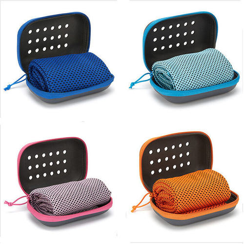 擦汗专用毛巾EVA盒吸汗降温冰冷感运动毛巾跑步健身Sport Towel