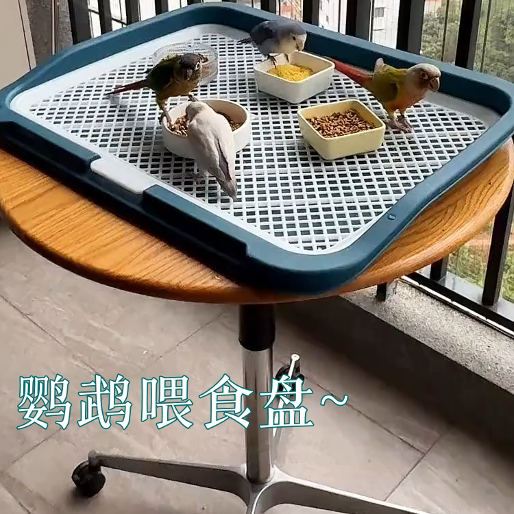 鹦鹉散养喂食盘大号谷壳分离喂鸟神器玄风小太阳防打翻防飞溅鸟粮
