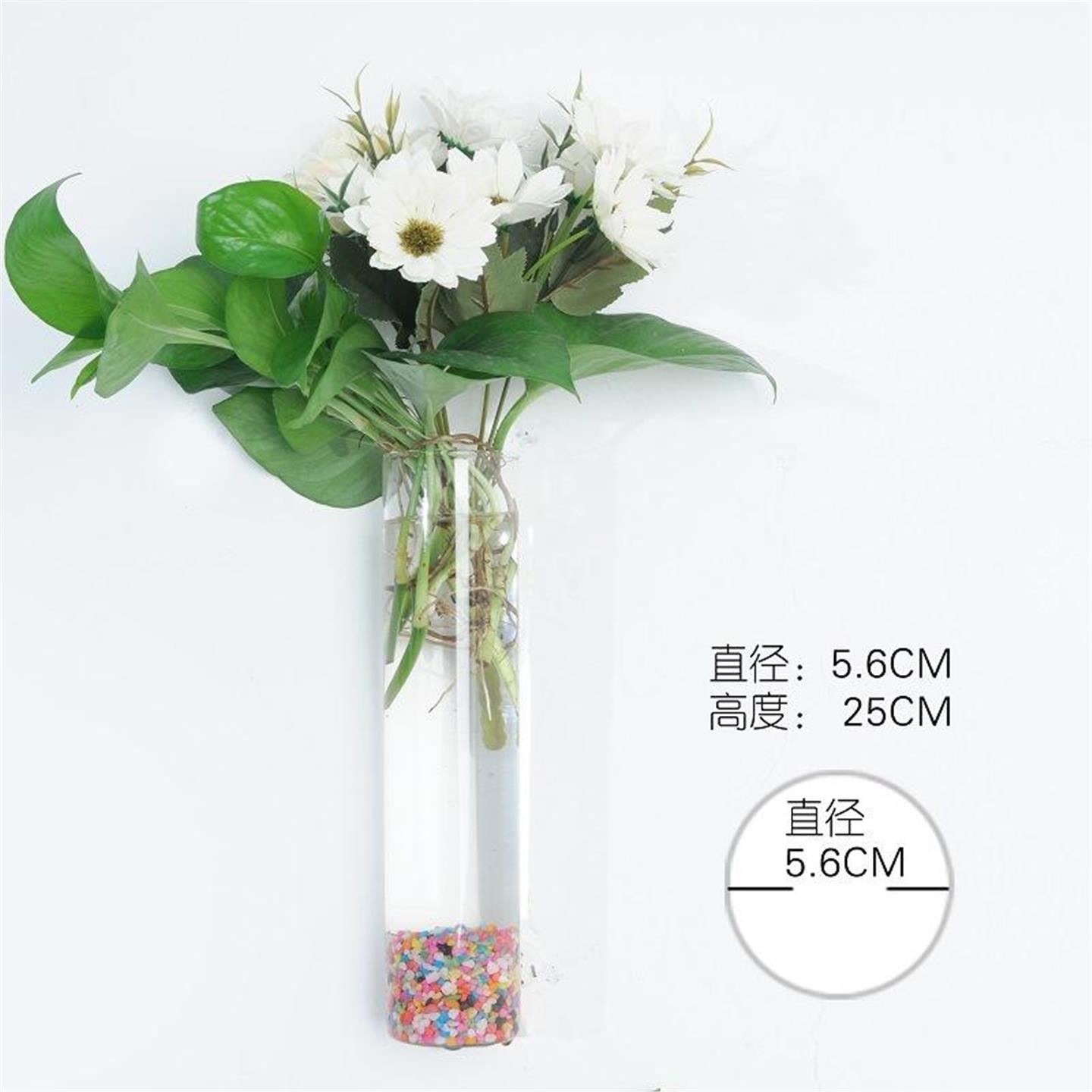 壁挂花瓶玻璃创意客厅墙壁装饰透明简约水培插花墙上绿萝植物花盆