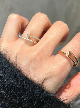 高版本头尾钻轻奢戒指女原单品质